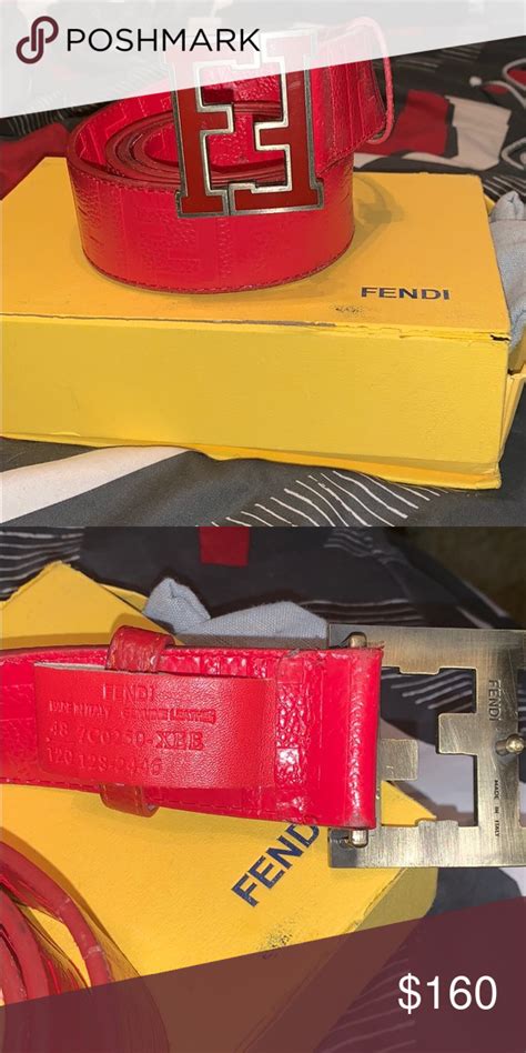 fake red fendi belt